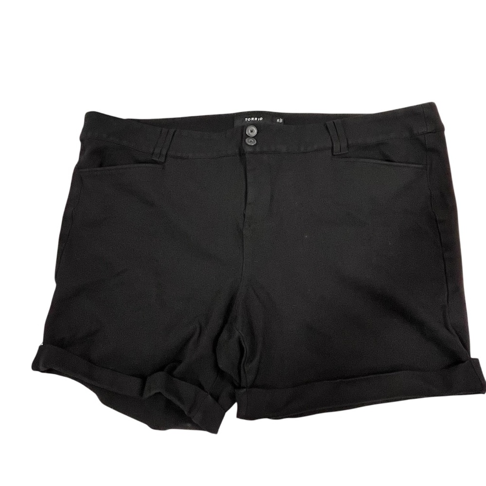 Torrid Black Stretch Knit Shorts Womens Plus Size 26 High Rise Comfort